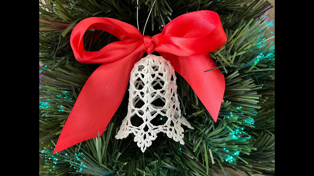 Cómo tejer una campana para árbol de Navidad a crochet - tutorial #9