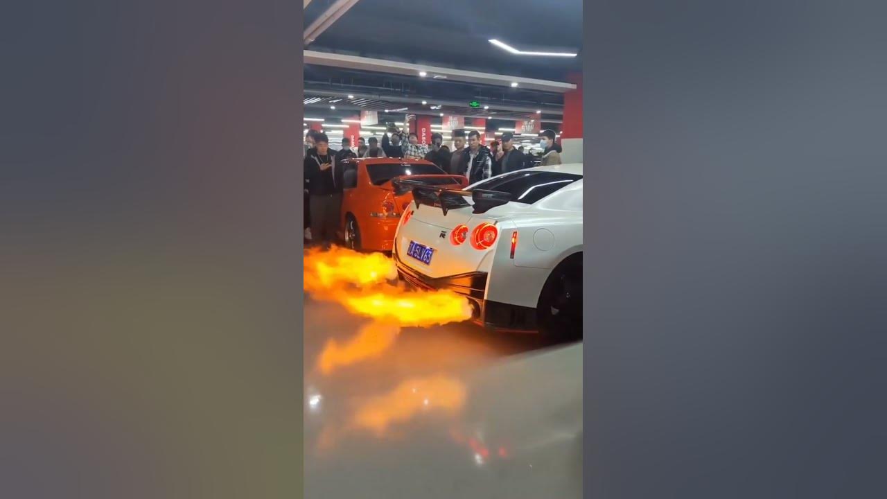 Burning exhaust - YouTube