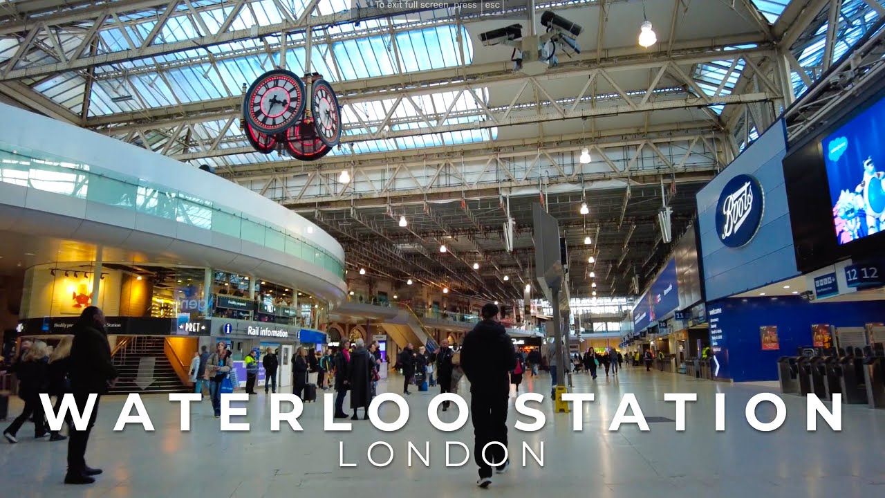 LONDON WATERLOO Station | 4K Walking Tour