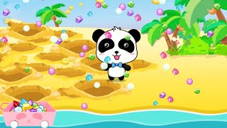 Мультик-игра Панда Кики копает клад на пляже. screenshot 5