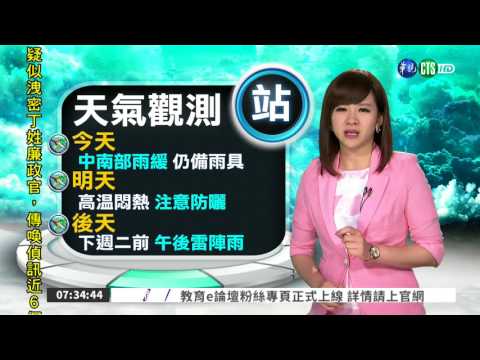 中南部雨勢變緩 出門仍需帶雨具
