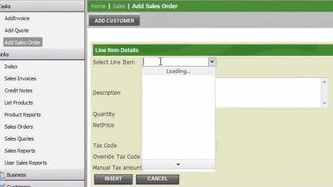 Create a sales order.wmv