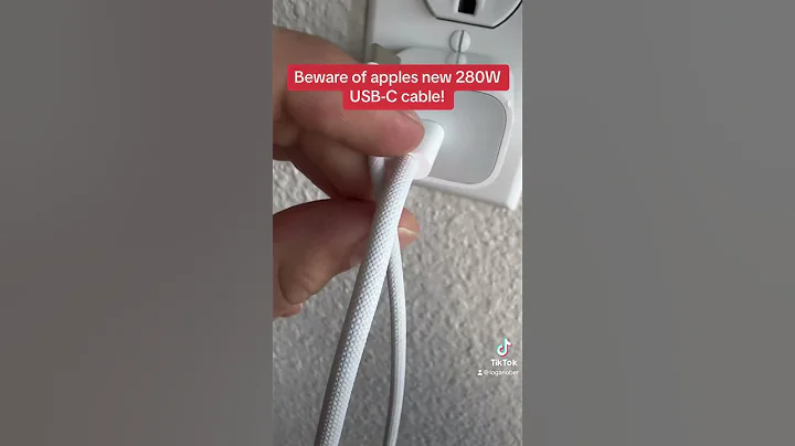 Beware of the new 280W USB-C Cable! #fyp #foryou #trending #iphone #apple #iphone15 #iphone15promax