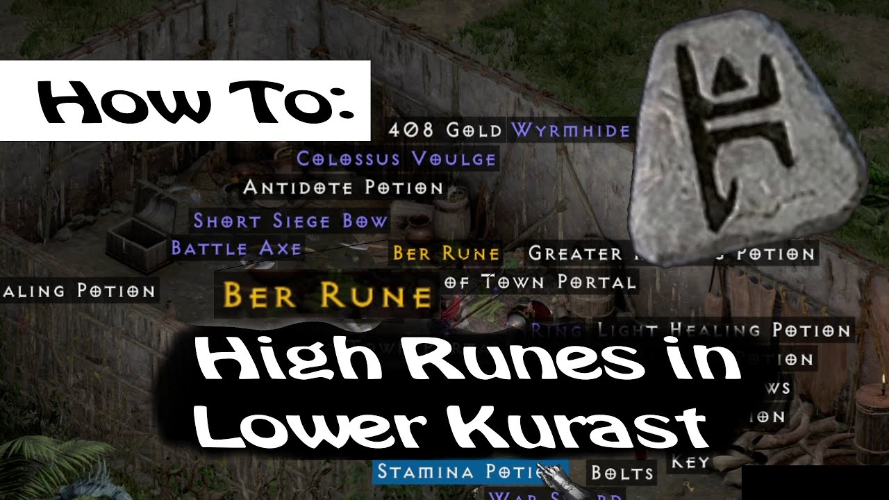 Diablo 2 How to farm High Runes in Lower Kurast. Fastest way to get