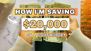 How to Save $20,000 on a Budget | Emergency Fund Cash Stuffing Tips #budgeting #savingmoney