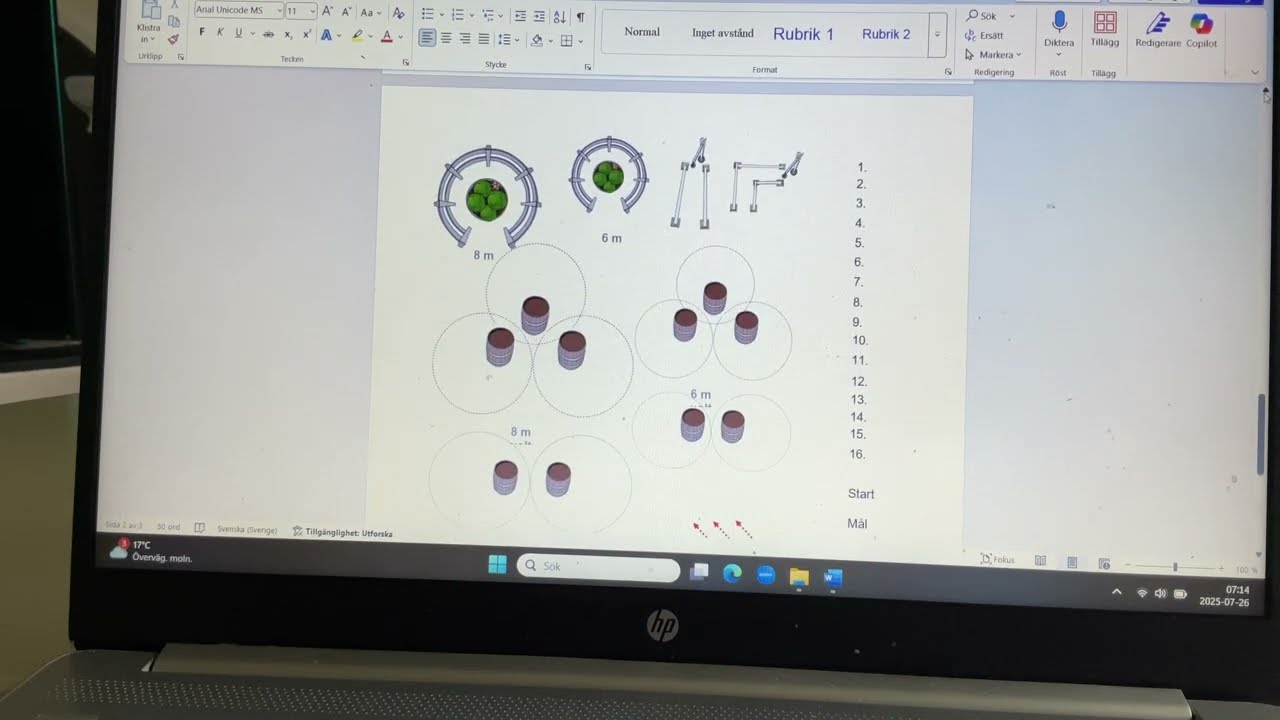 Rita egen WE bana med färdiga mallar för hindren