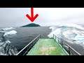 海が荒れすぎて島に避難しました・・・