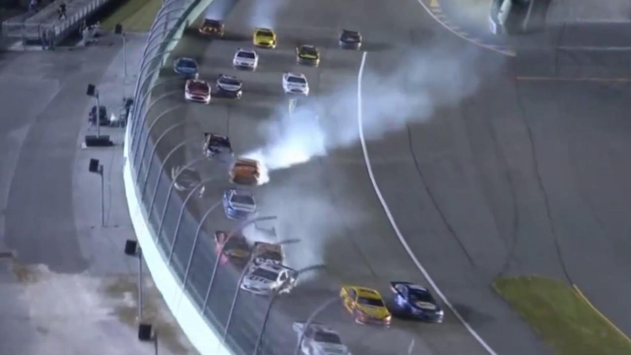 FOX calls Edwards Crash on Restart Homestead 2016