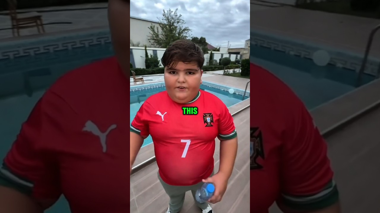 Little Cr7 Fan Love's Water...#cr7 #cristianoronaldo #ronaldo