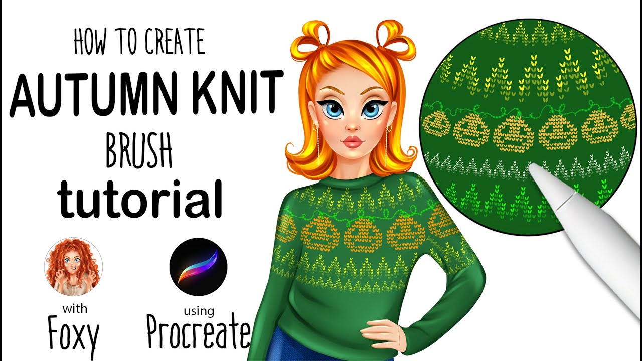 Autumn Knit Brush tutorial in Procreate - YouTube