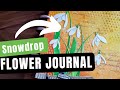 Art journal | a year in flowers - Snowdrop