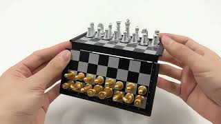 Mini Elegant Magnetic Chess Set – Compact, Foldable & Perfect for Travel