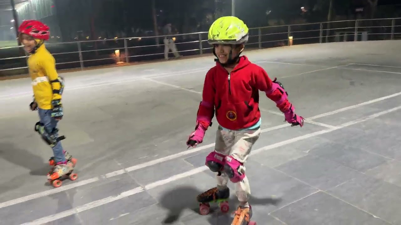 How to learn speed skating Beginner to speeder Body down exercise inline and Quad kones games