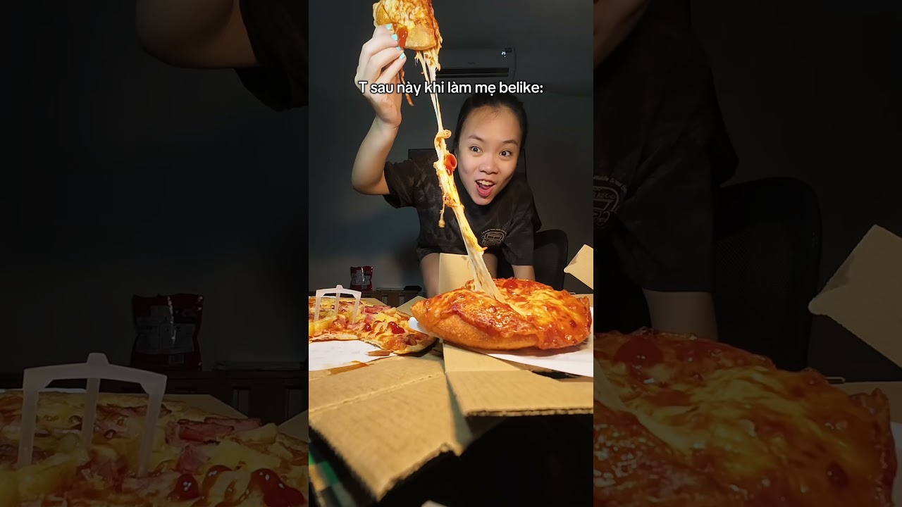 Mukbang pizza đêm phia #hienhoinacs