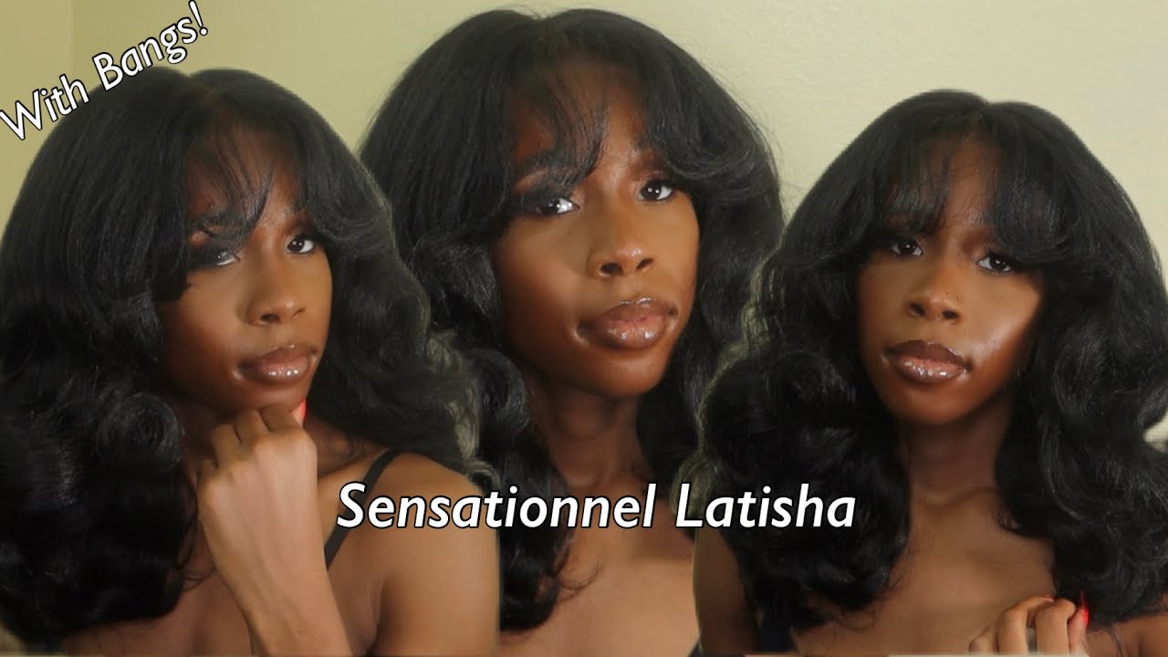 LATISHA W/ BANGS! | Cut and customize synthetic wigs | Sensationnel Latisha