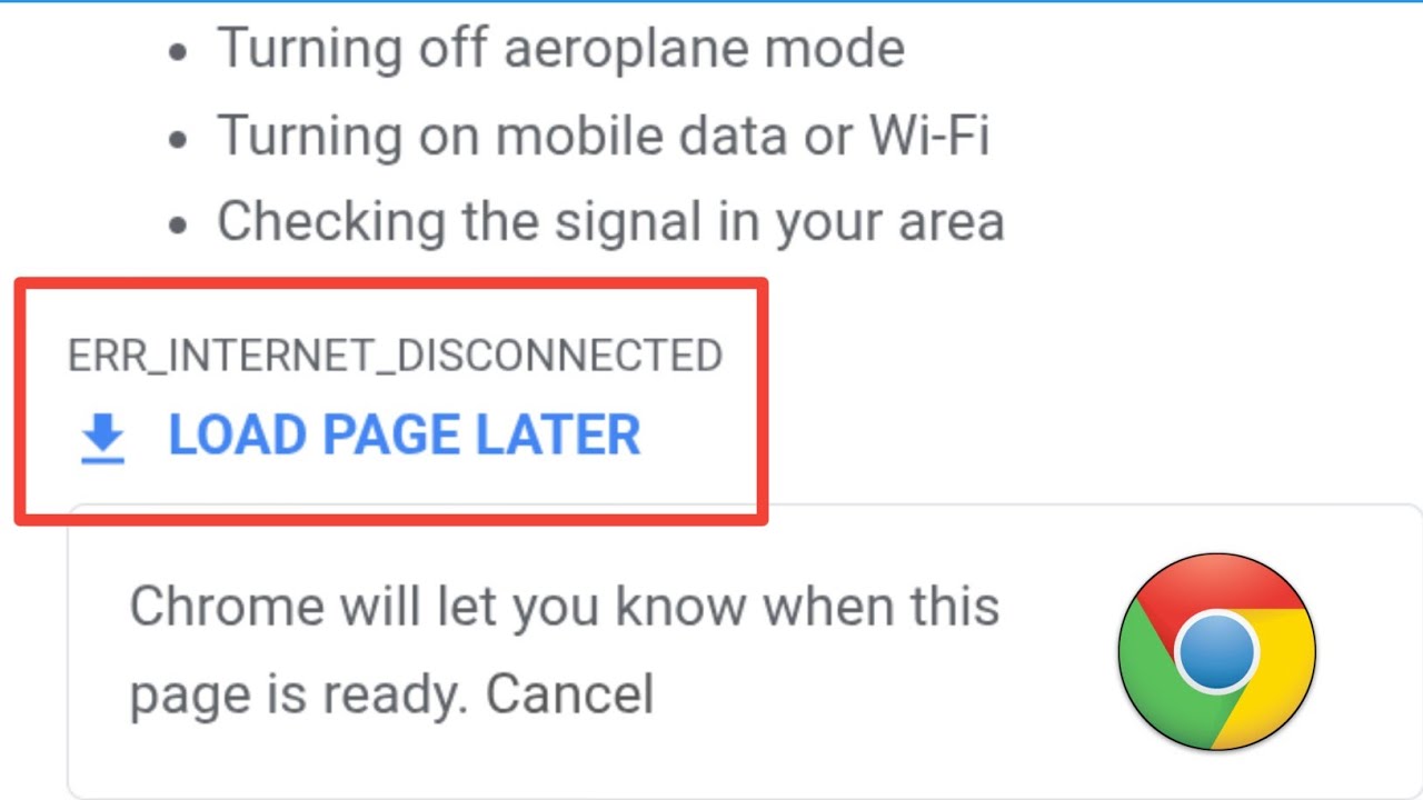 Chrome Load Page Later Problem | Chrome Load Page Later