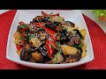 CHINESE Eggplant Sweet and Sour Salad. VERY DELICIOUS FUNNY EGGPLANT SALAD.