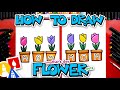 How to draw mothers day flower pots