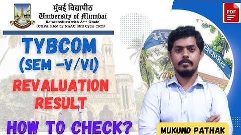 How to check BCom SEM-V/VI Revaluation Result? CBCS l CBSGS l Mumbai University l Mukund Sir 