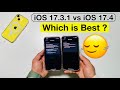 iOS 17.3.1 vs iOS 17.4 || Which is Best || Shocking Results 😯