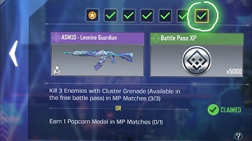 Kill 3 Enemies with Cluster Grenade (Available in the free battle pass) in MP Matches (3/3) ✅