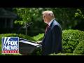 President Trump delivers remarks during Rose Garden dinner