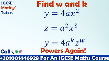 IGCSE Maths Tutors: Powers Again. Solving Question 21 Paper 3H January 2018