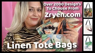 Checking Out Linen Tote bags From Zryen.com / Over 2000 Designs To Choose From