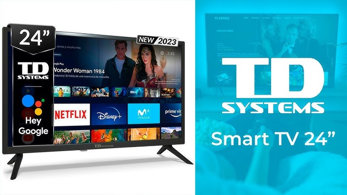 Smart TV 24 pulgadas Led HD, televisor Hey Google Official Assistant,  control por voz - TD Systems