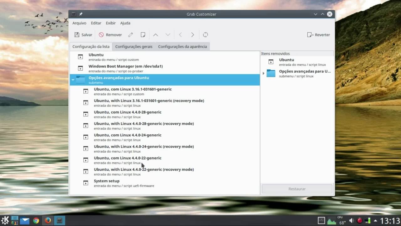 Grub Customizer: Editando a Inicialização do Linux - YouTube
