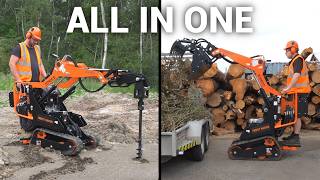 One Machine DOES IT ALL: Forest Master FM-TSS Stand-On Mini Skid Steer Loader