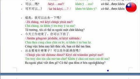 Bài 8: Động từ năng nguyện và  bổ ngữ xu hướng trong tiếng trung | xklđ đài loan