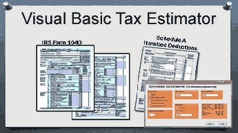 Visual Basic Tax Estimator Lab Project