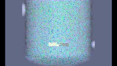 CSTR---flow directed at impeller (particle field)