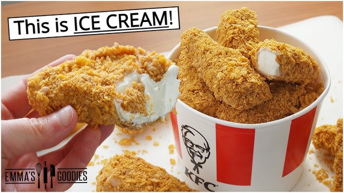 Tik Tok Fried Chicken Ice Cream Viral Recipe • Bake Me Some Sugar