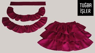 Full Frilled Skirt Cutting and Sewing | Tuğba İşler