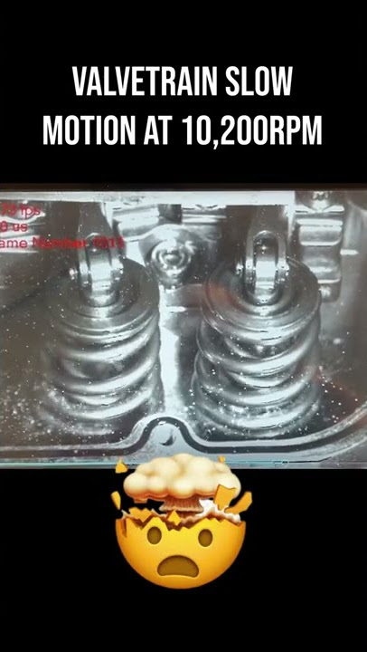 Valvetrain Slow Motion 10,200 RPM #shorts