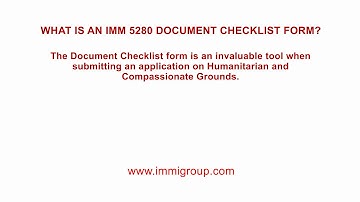 What is an IMM 5280 Document Checklist form?