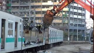 松戸電車区203系 無念の解体（一部6倍速）