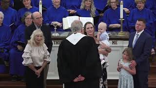 Baptism of Cameron Henry Tyler, son of David & Danielle Tyler, at PCPC May 12, 2024