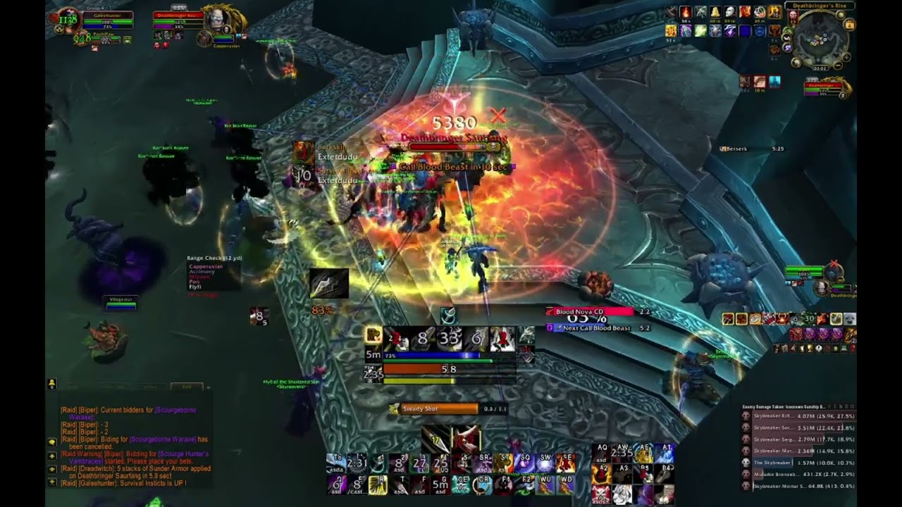 Skyreavers VS Dbs 25 HC - Hunter POV 25.7k dps **61K KILL SHOT !**