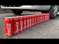 Crushing Crunchy &amp; Soft Things by Car! EXPERIMENT Car vs COCA COLA, Fanta, Mirinda Balloons