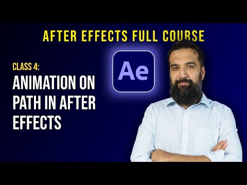Animation on path in After Effects | Class 4 | After Effects Course | Azadchaiwala