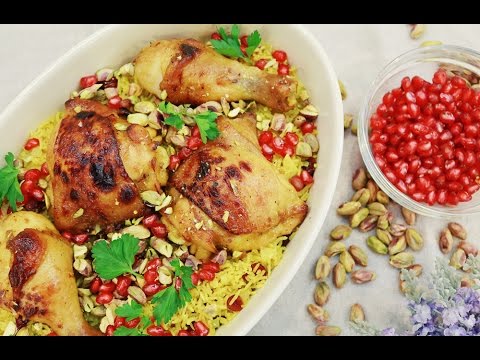 ข้าวผัดพิสตาชิโอกับไก่อบเครื่องเทศ : Pistachio Fried Rice with Spiced Chicken