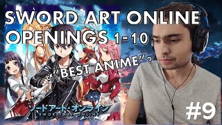 Non anime fan reacts to SWORD ART ONLINE openings 1-10 for the first time