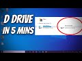 Make D Drive in 5 Minutes | 100% Safe Method for Windows 10/11