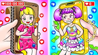 [🐾 Diy Dolls🐾] Poor Rapunzel And Rich Lisa Participate In Idol Tiktok Contest | Lol Suprise Diys
