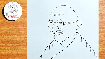 Easy Drawing of Mahatma Gandhi for Beginners | draw Mahatma Gandhi Step by Step