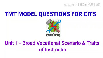 Training Methodology (POT), Unit 1- Broad Vocational Scenario and Traits of Instructor, (part-2)