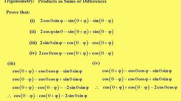Derivation of; sinAcosB, sinBcosA, sinAsinB and cosAcosB